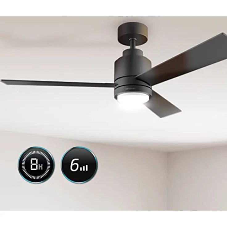 Cecotec Deckenventilator EnergySilence Aero 4850 Style Black. 30 W, Durchmesser 48 Zoll mit 3 Flügeln, Fernbedienung, DC-Motor, 6 Geschwindigkeiten, Winter-Summer und Natural Breeze – Bild 5