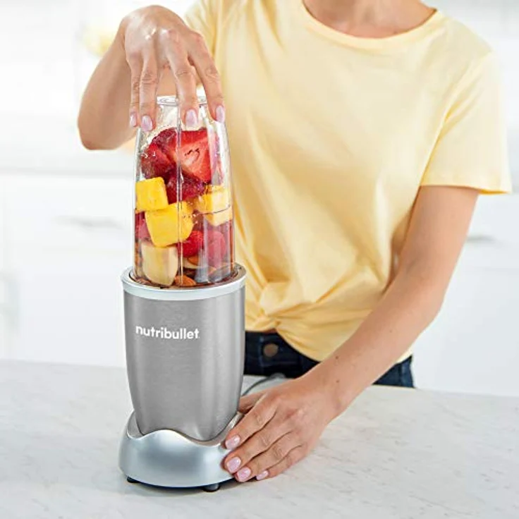 nutribullet Pro, 900 Watt Leistung, Einfach und schnell in der Anwendung, Kompakt, Leicht zu reinigen, Mit 700 ml Becher, Smoothiemixer, Smoothie Maker, Elektrischer Mixer, NB904S, Silber – Bild 4