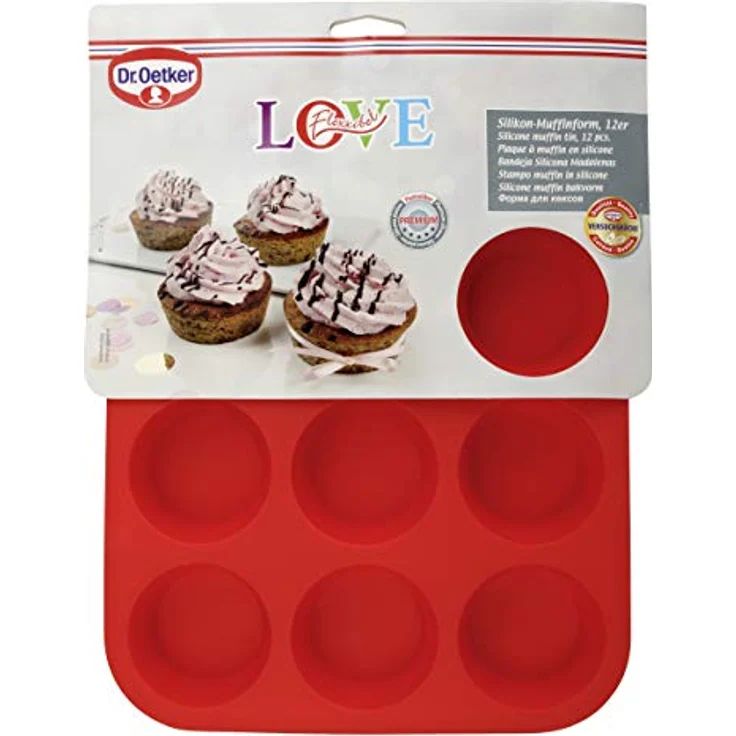 Dr. Oetker Muffinform 12er Silikon Flexxibel Rot (1257) Muffin- Back- Form – Bild 3