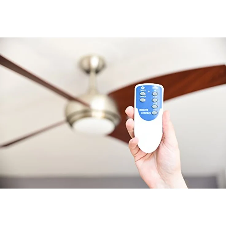 AireRyder Deckenventilator Borealis mit Beleuchtung und Fernbedienung, Gehäuse Satin Nickel, Flügelfarbe Walnuss, 122 cm – Bild 6