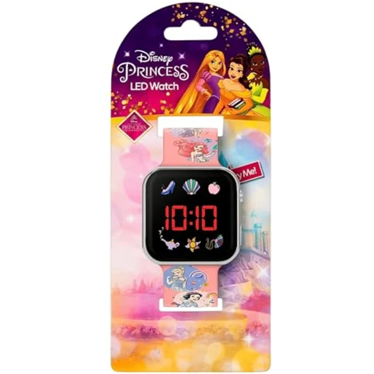 Accutime LED-Armbanduhr Disney Prinzessinnen (rosa) mit Digital-Anzeige, 22 cm lang - Preisvergleich – Bild 2