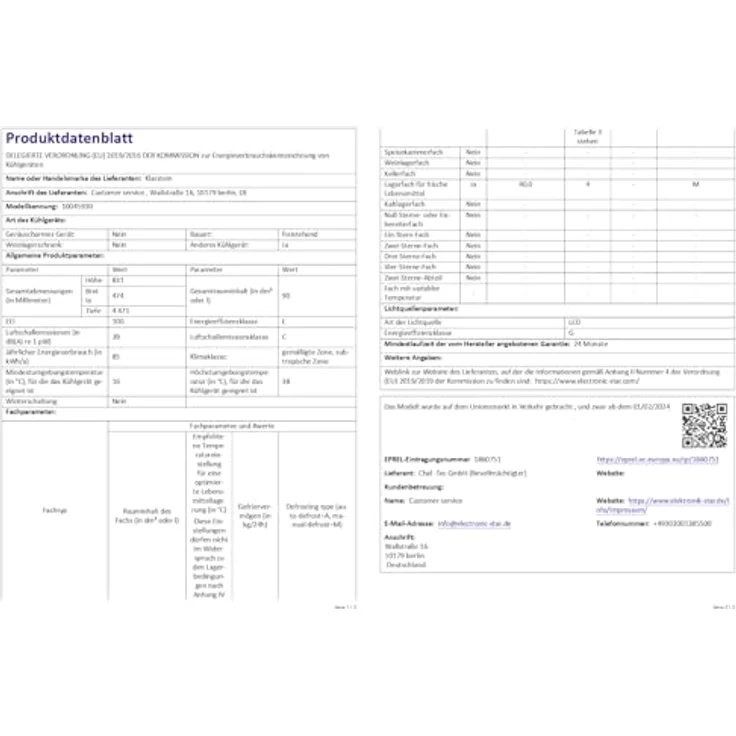 Klarstein Spitzbergen Uni, Kühlschrank mit beschreibbarer Tür, Gefrierfach und 90 l, Weiß – Bild 8