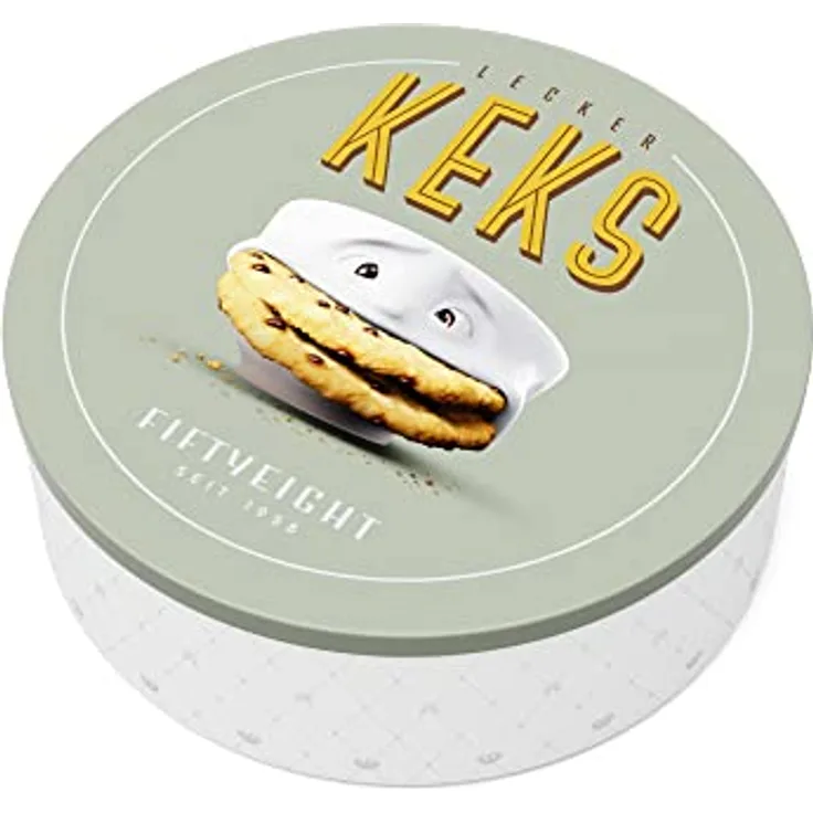 FIFTYEIGHT PRODUCTS / Blechdose „Lecker Keks“ - Vintage Edition (Fassungsvermögen: ca. 2,5 Liter, Made in Germany)