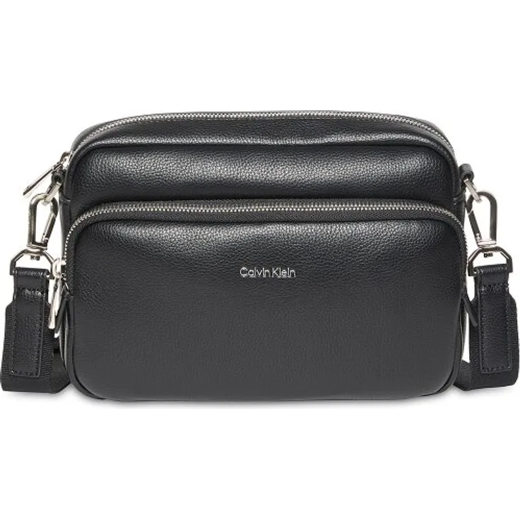 Calvin Klein Raised Umhängetasche 26 cm, 100% Polyurethan, schwarz, 26 cm x 6 cm x 13 cm