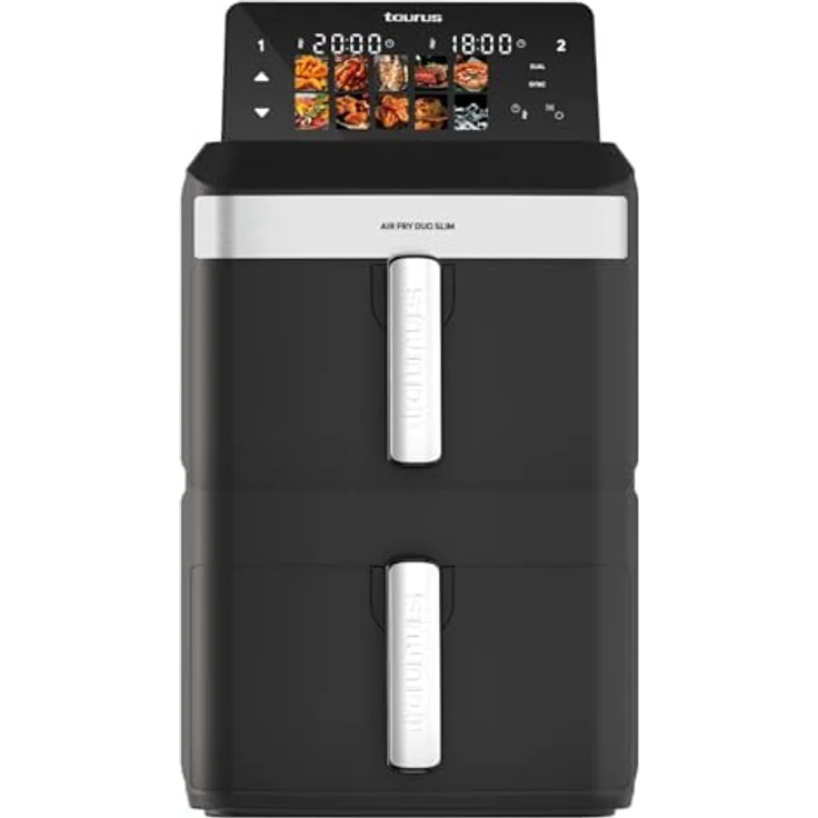 Taurus DUO SLIM AF2602, Heißluftfritteuse mit 13L Kapazität, digitalem Display und Dual-Zone-Technologie – Bild 1