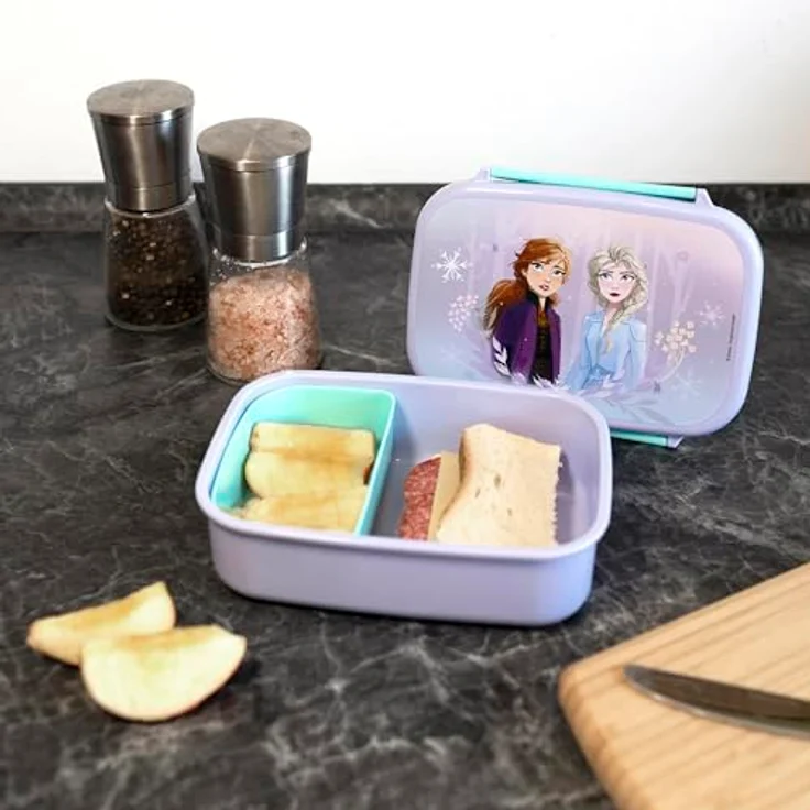"Scooli Lunchbox Frozen, Set mit Trinkflasche, auslaufsicher, umweltfreundlich, lila" – Bild 6
