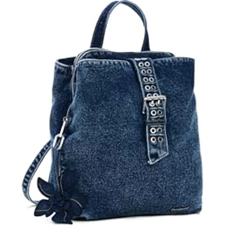 Desigual Curio City Rucksack, 29.5 cm, blau, 100% Baumwolle, 24.5 cm x 8.5 cm – Bild 1