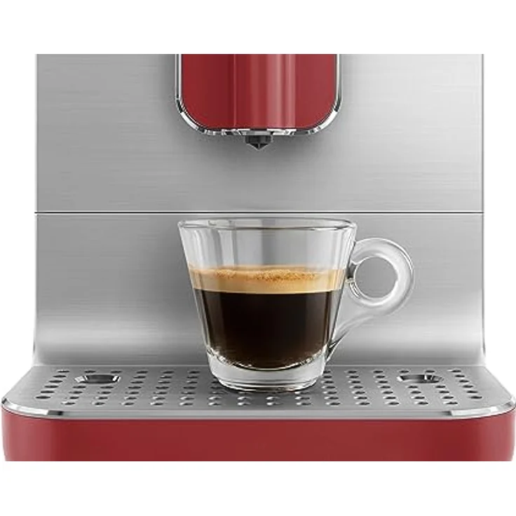 Smeg BCC01 Kaffeevollautomat 50s Style, 1,4 l Wassertank, mit integriertem Mahlwerk, ruby red – Bild 4