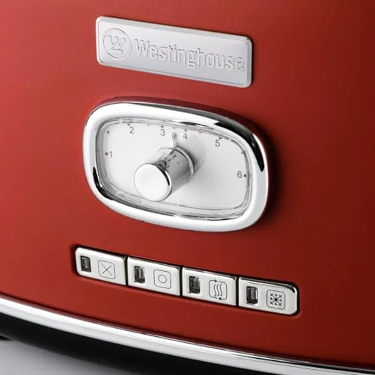 Westinghouse WKTT857RD Retro Serie Zwei-Schlitz Toaster rot – Bild 3