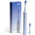 ALPINE WHITE Sonic Toothbrush - Elektrische Schallzahnbürste mit bis zu 40'000 Schwingungen pro Minute und 3 Intensitätsstufen