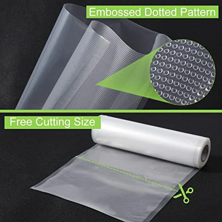 Diboniur Vakuumierbeutel Set, 2 Folienrollen 28x500cm und 20x500cm, transparent, lebensmittelecht, mikrowellen- und gefriergeeignet – Bild 3