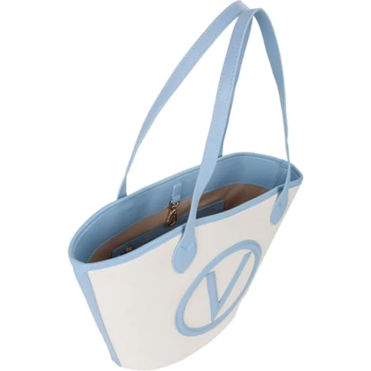 Valentino Covent Shopper Tasche, 28.5 cm, 100% Canvas, blau – Bild 4