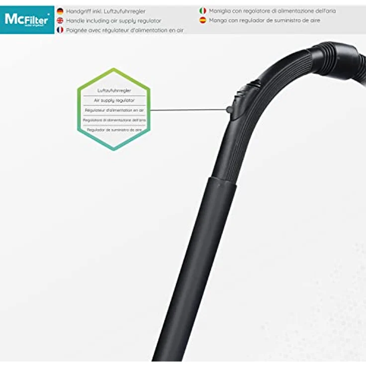 McFilter Saugschlauch für Kärcher Staubsauger, 2m Schwarz, inkl. Handgriff für Nass/Trockensauger - Preisvergleich – Bild 5
