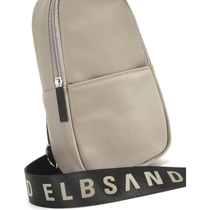 Elbsand Umhängetasche Mini Bag, kleiner Rucksack, Crossbody Bag, Schultertasche, vegan, modischer Logoprint, verstellbarer Riemen – Bild 3