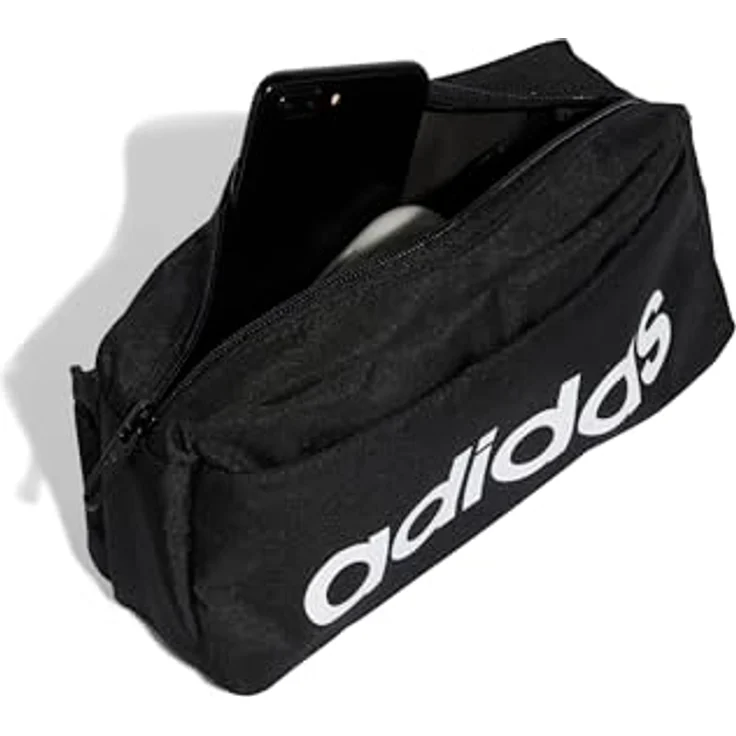 adidas Originals Gürteltasche Linear Bumbag, Sportliche Gürteltasche aus 100% recyceltem Polyester in Schwarz mit verstellbarem Hüftgurt – Bild 6