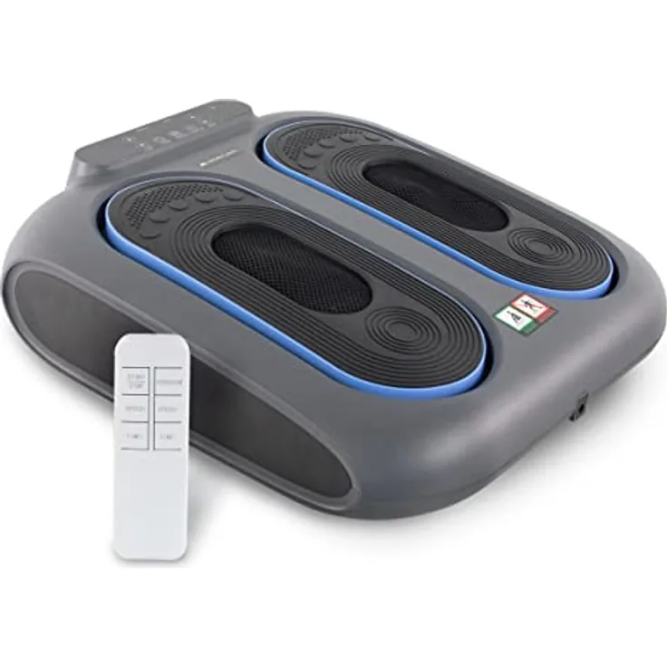 Mobiclinic, Fußmassagegerät, Vibration 10 Geschwindigkeitsstufen, 5 Programme, Timer, Fuß- und Beinmassagegerät mit Vibration, Fernbedienung und Bedienfeld LED, VIBFIT