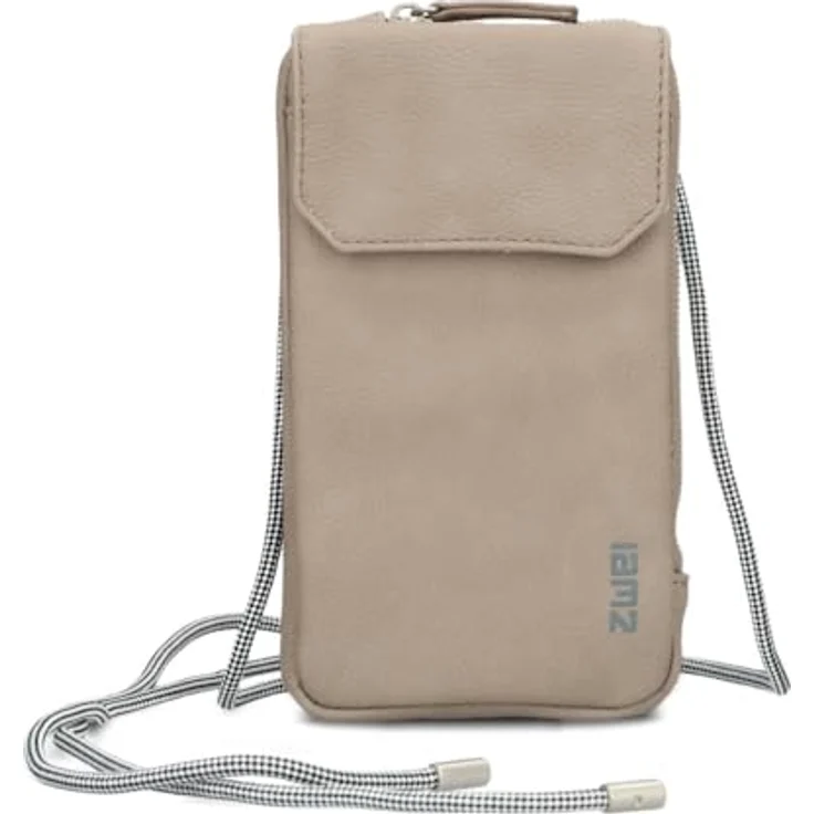 ZWEI Mademoiselle Phone Bag MP30 Handytasche aus Kunstleder, grau, für Damen, 10 x 1 x 19 cm – Bild 3