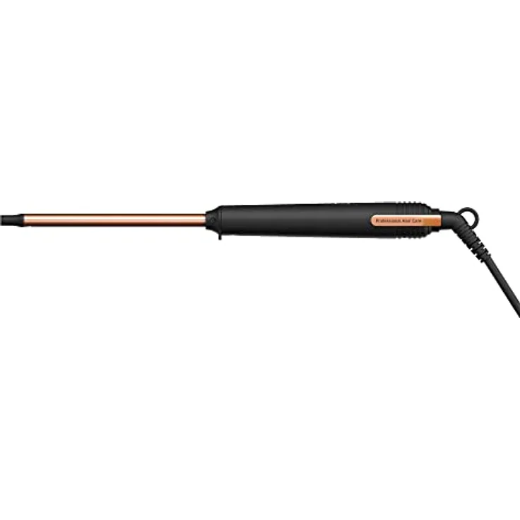 GRUNDIG NaturaShine HS 7230 Lockenstab, Hairstyler, 10 mm Durchmesser, Keramikbeschichtung mit Macadamia- und Kokosöl, 5 Stufen, von 130 °C bis 210 °C, schnelle Aufheizzeit, Schwarz/Roségold – Bild 5