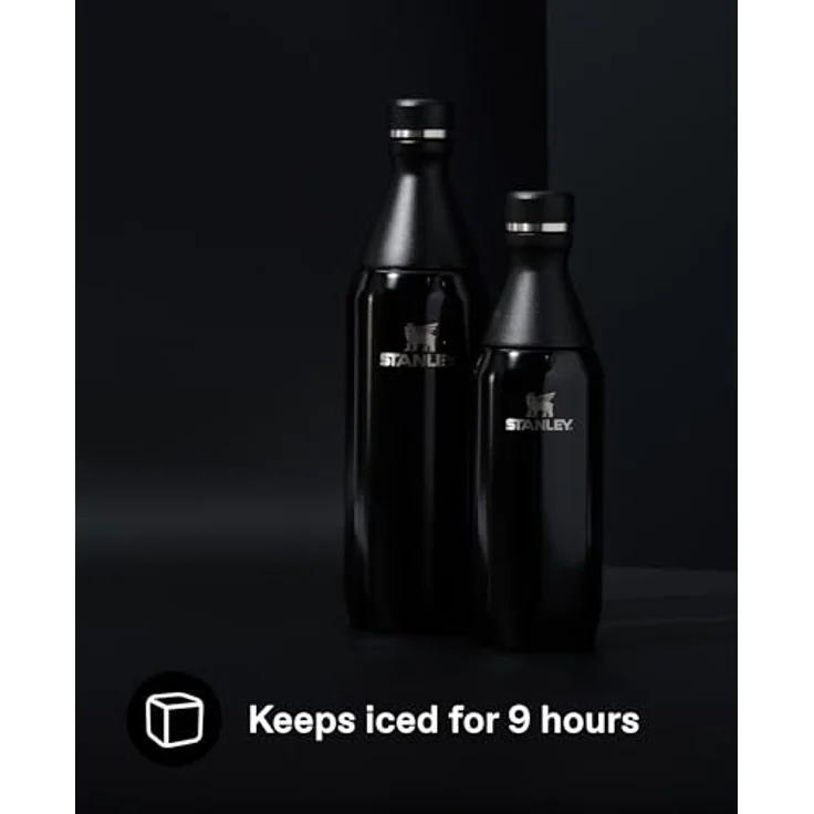 Stanley 1913 All Day Slim Edelstahl Trinkflasche 0.35L - Auslaufsicher, BPA-frei, spülmaschinenfest, Kühlt 3 Stunden, Eisgekühlt bis 9 Stunden - Black – Bild 4