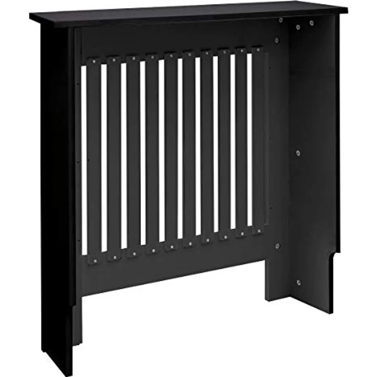 ECD Germany Heizkörperverkleidung Landhausstil, Schwarz, MDF lackiert, 78x19x82 cm mit einfacher Montage – Bild 3