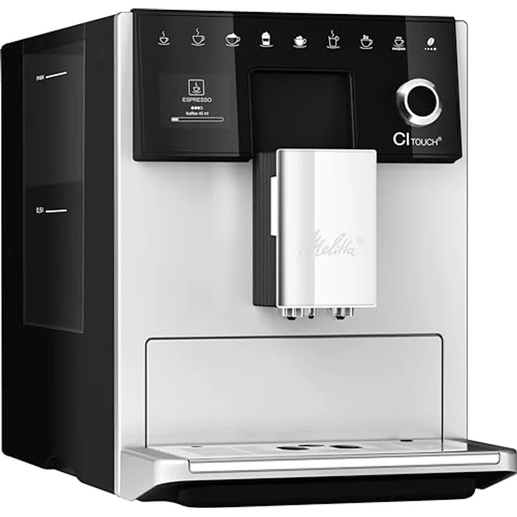 Melitta CI Touch - Kaffeevollautomat - mit Milchsystem - Zweikammer Bohnenbehälter - One Touch Display - 4-stufig einstellbare Kaffeestärke - Silber (F630-111) – Bild 3