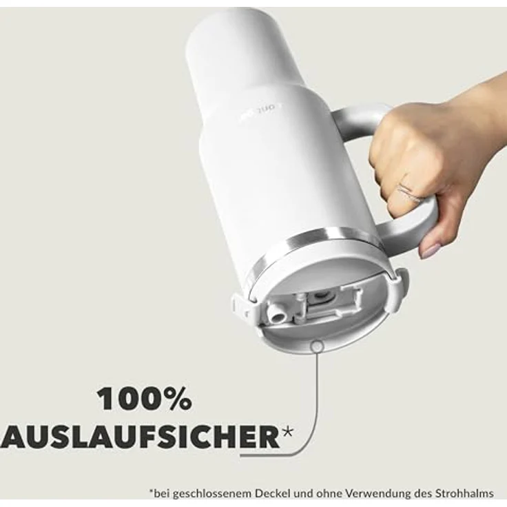 Contigo Streeterville Thermosflasche 1200 ml, isolierte Edelstahl-Trinkflasche mit Henkel und Strohhalm, kühlt 29 Stunden, BPA-frei, spülmaschinenfest – Bild 4