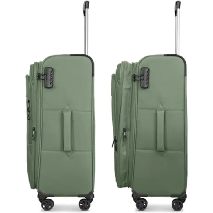 Franky, Koffer, Melbourne 3.0 4-Rollen Kofferset 3tlg. mit Dehnfalte, Grün, (90 l, XL) – Bild 2