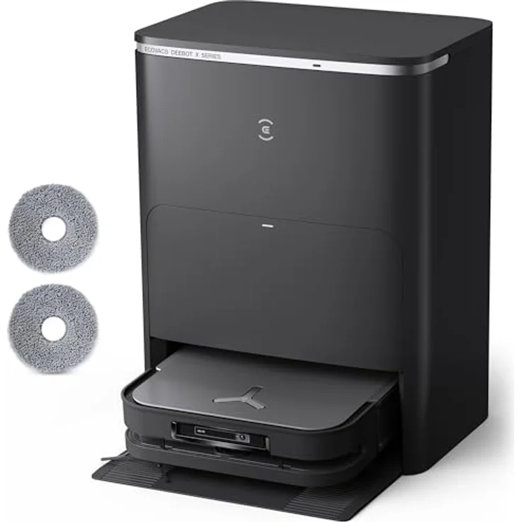 ECOVACS DEEBOT X5 PRO Omni, Saug- und Wischroboter mit 12800 Pa Saugleistung, ZeroTangle Anti-Verhedderung, TruEdge™ Randreinigung, Wischen mit 70 °C, intelligente AINA 2.0-Navigation, lange Akkulaufzeit – Bild 1
