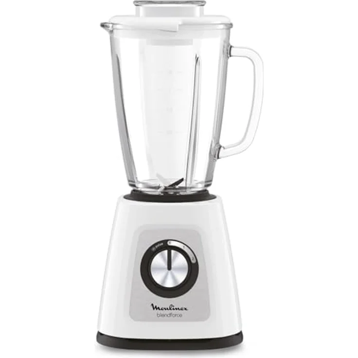 Moulinex Blendforce Cristal LM430110 Standmixer mit Glasaufsatz, 800 W, 4 Klingen mit Eiszerkleinerfunktion, 3 Geschwindigkeiten, einfache Reinigung und thermoresistenter 1,75-l-Glaskrug – Bild 2