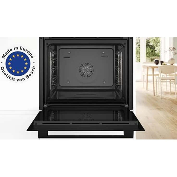 Bosch HRG532BB3, Serie 4, Einbau-Backofen mit Dampfunterstützung, Air Fry Funktion, Schwarz – Bild 2