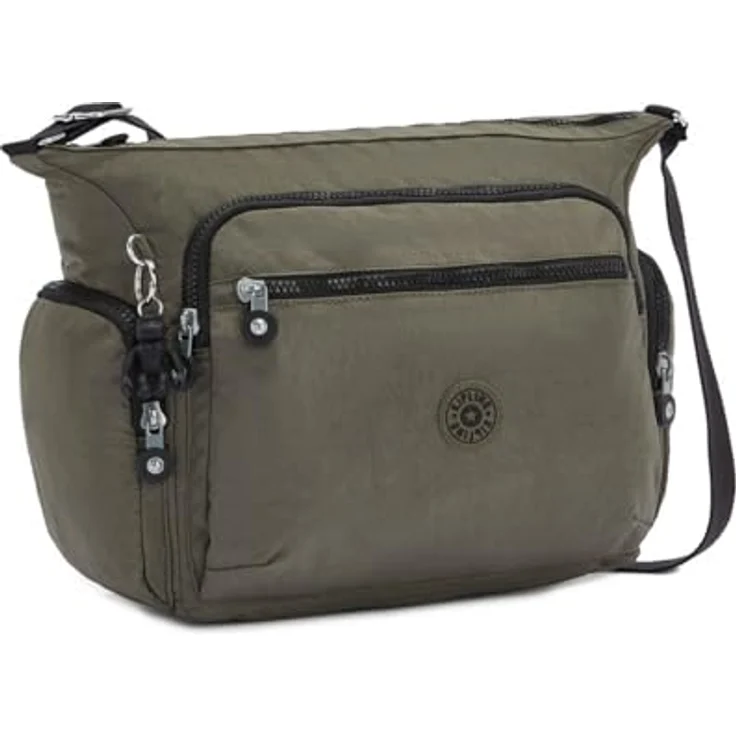 Kipling Basic Gabbie, Damen Umhängetasche mit viel Stauraum, 35,5 cm, Grün – Bild 2