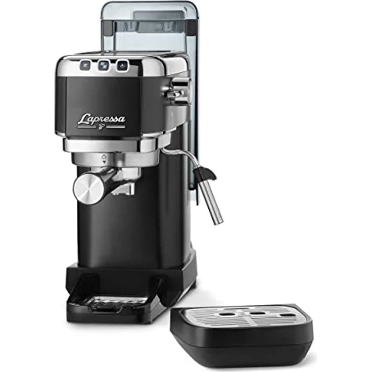 Tchibo Siebträger Espressomaschine „Lapressa“, mit Doppelauslauf und Milchaufschäumdüse (15 bar, 980ml Wassertank), inkl. zwei doppelwandigen Sieben, für Espresso und Milchschaum, schwarz - Preisvergleich – Bild 3