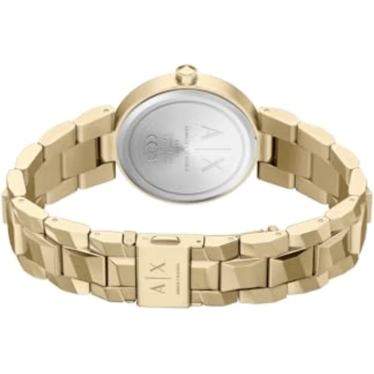 Armani Exchange AX4407, Damen 34MM Goldfarbene Edelstahl Uhr mit präzisem Quarzwerk und kratzfestem Mineralglas – Bild 5