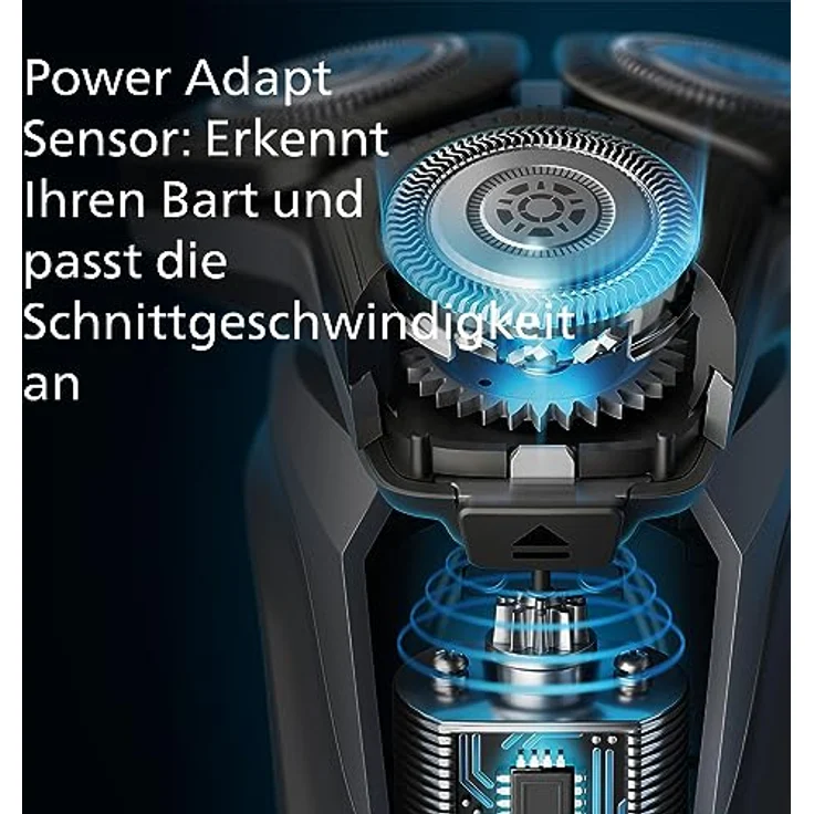 Philips Shaver Series 5000 – Elektrischer Nass- & Trockenrasierer in Carbongrau mit SkinIQ Technologie, 45 selbstschärfenden Klingen & Gesichtshaarsensor – Bild 4