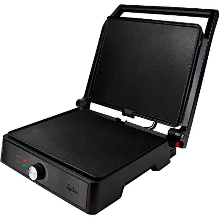 Jata JEGR1913 Elektrischer Doppel-Grill-Grill mit 2 Grillplatten, 29 x 24 cm, Öffnung 180°, kippbare obere Platte, Temperaturregelung, Auffangschale – Bild 3