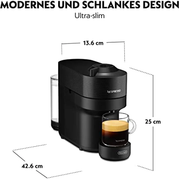 Nespresso Kapselmaschine Vertuo Pop ENV90.BAE von DeLonghi, inkl. Aeroccino Milchaufschäumer, Willkommenspaket mit 12 Kapseln - Farbauswahl: bunt – Bild 7