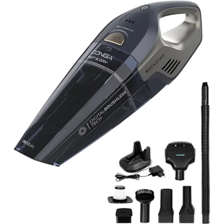 Cecotec Conga Rockstar 25.2V Animal, Handstaubsauger für Trocken- & Nassreinigung, bürstenlos, Zyklonfilter, Dunkelblau – Bild 1