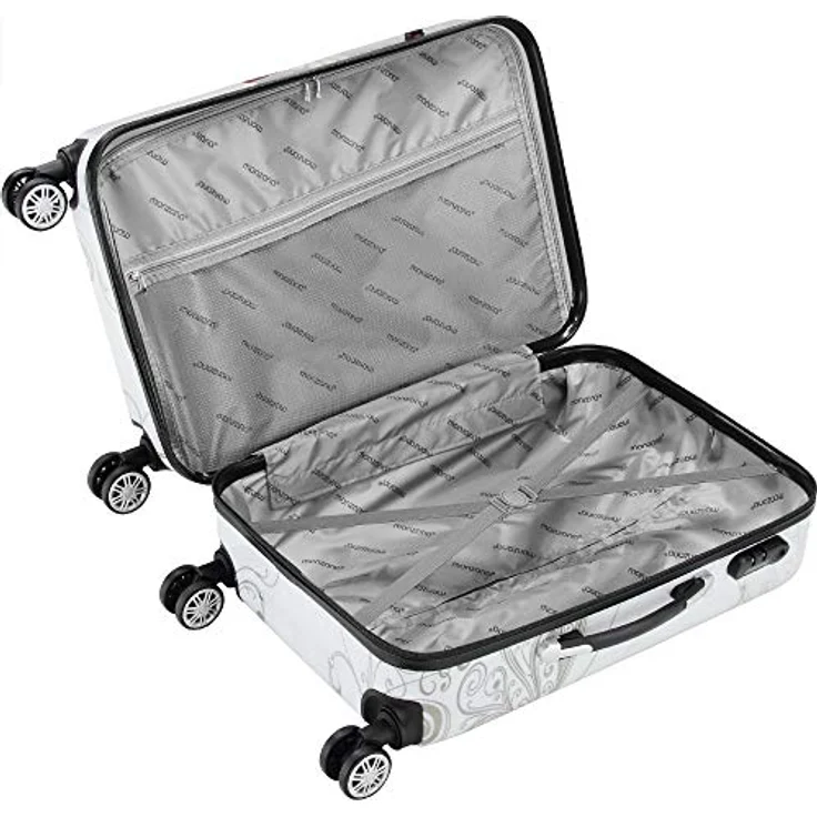 Monzana® Reisekoffer Hartschalenkoffer Trolley Koffer | ABS | PC beschichtet | Teleskopgriff | gummierte Zwillingsrollen | Größe M – Bild 5