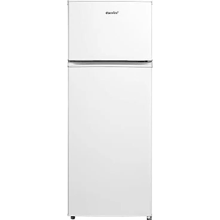 Comfee RCT284WH2A Kühl-/Gefrierkombination/Gefrierteil oben/176 kWh/Jahr/143cm Höhe/LED Licht/Reversibles Türscharnier/Weiß