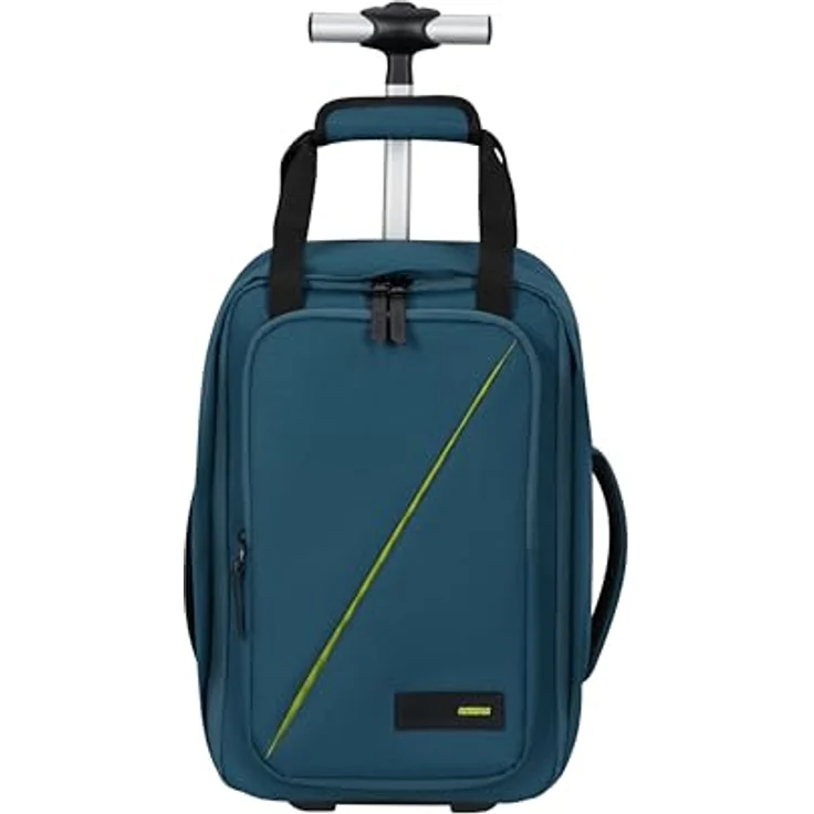 American Tourister Take2Cabin - Ryanair Kabinentasche 20 L, 1.40 kg, Rucksack auf Rollen, Handgepäck, Flugzeug Rucksack S Underseater, Harbor Blue – Bild 2