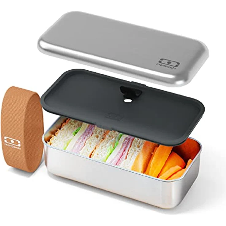 Monbento Sense Canyon - A Metal Bento Box, Lunchbox, Grau – Bild 2