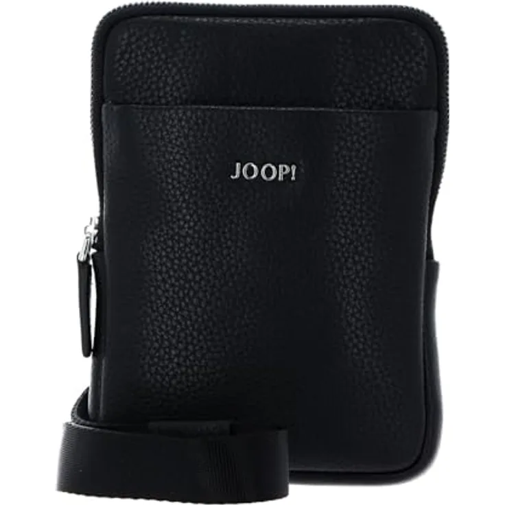 Joop! Cardona Rafael Umhängetasche aus 100% Leder, schwarz, 13 cm x 2.5 cm x 18 cm