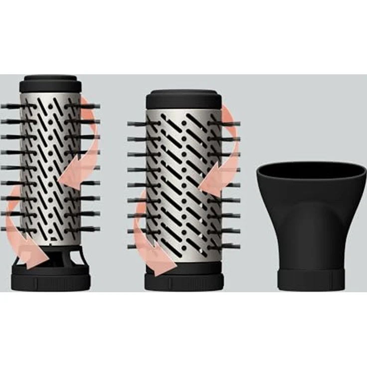 Rowenta Warmluftbürste UB9530 Brush Activ Rotierende Warmluftbürste, Keramikbeschichtung, Ionenfunktion, Naturborsten, Rot – Bild 3