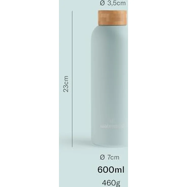 waterdrop® Edelstahl Trinkflasche 600ml, doppelwandige Thermosflasche auslaufsicher, BPA-frei, für heiße & kalte Getränke, ideal für Büro & Fitness – Bild 4