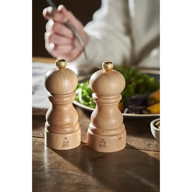 PEUGEOT Salzmühle Paris u‘Select, 12 cm, 6 voreingestellte Mahlgrade, aus PEFC-zertifiziertem Holz, Natur – Bild 3