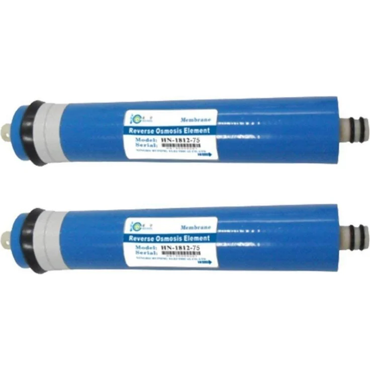 HUINING Umkehrosmosemembran-Ersatzfilter 75 GPD, 2 Stück, 0,0001 µm Filtration, geeignet für 1812/2012 Gehäuse