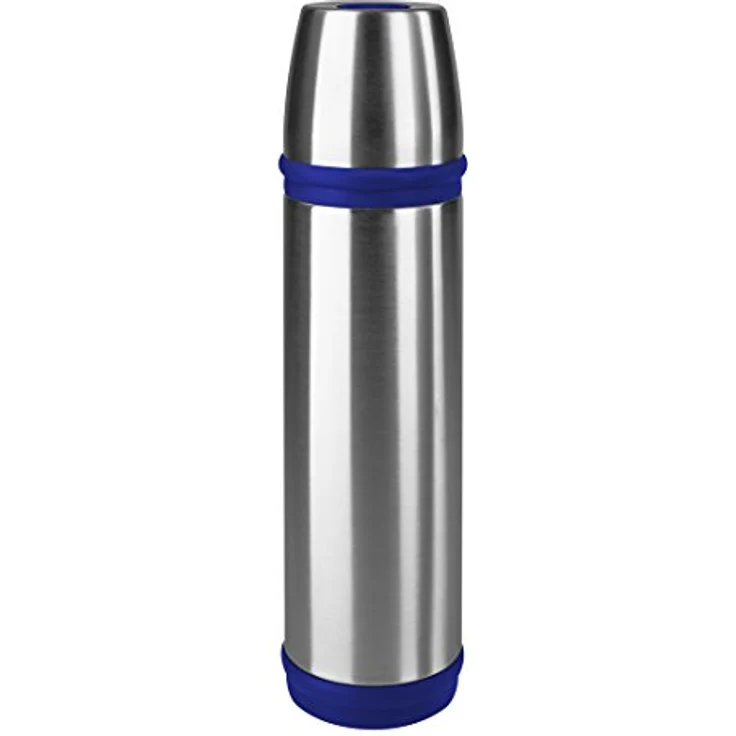 Emsa 502472 Isolierflasche, Mobil genießen, 500 ml, Schraubverschluss, Edelstahl-Blau, Captain – Bild 2