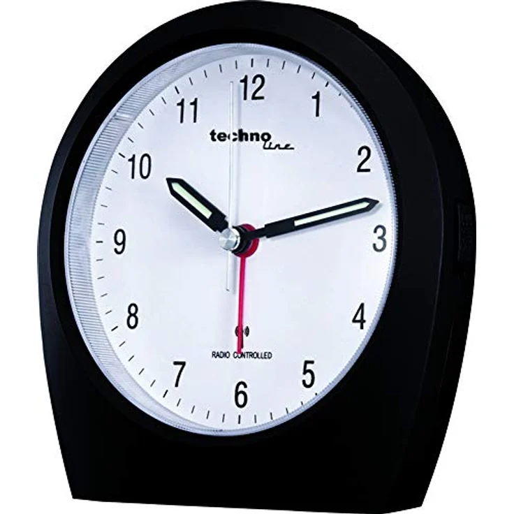 Technoline Funkwecker WT 758, mit Schlummerfunktion und Beleuchtung, Schwarz, kompakte Größe 11 x 5 x 11,5 cm – Bild 2