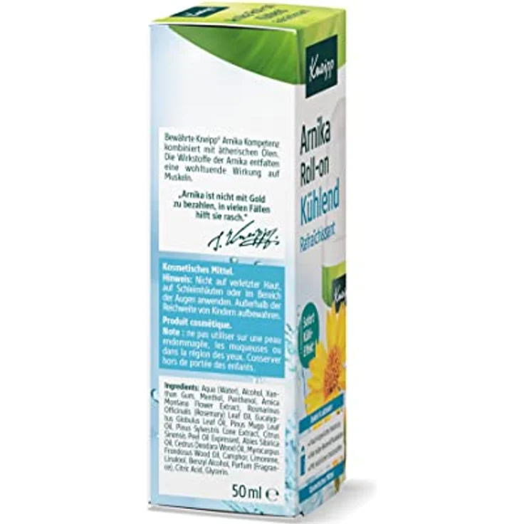 Kneipp Arnika Roll-on Kühlend - Massageroller lindert Verspannungen & Schmerzen im Nacken, in Schultern, Rücken & Muskeln - ideales Entspannungs-Eisgel für Sport & Arbeit Dank Sofort-Kühleffekt - 50ml – Bild 3