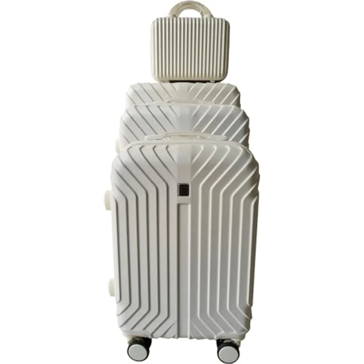 NTK-Collection Mabell, Hartschalenkoffer 4er-Set in Weiß, mit integrierten Zahlenschloss und leichtläufigen Rollen, Gesamtvolumen 115 l – Bild 1